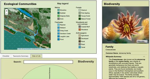 A screenshot of the xetthecum ecocultural mapping tool.